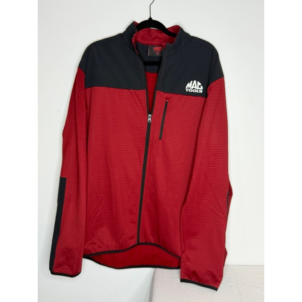 NEW Mac Tools Men’s XL Red Black Full Zip Performance Jacket Embroidered Logo